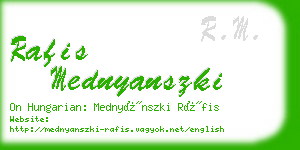 rafis mednyanszki business card